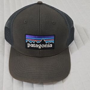 Patagonia Olive Green and Gray Trucker Hat!
